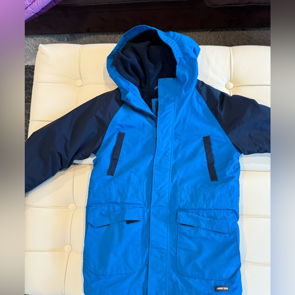 Boys Lands End Extreme Cold Winter Coat - Size S (8)